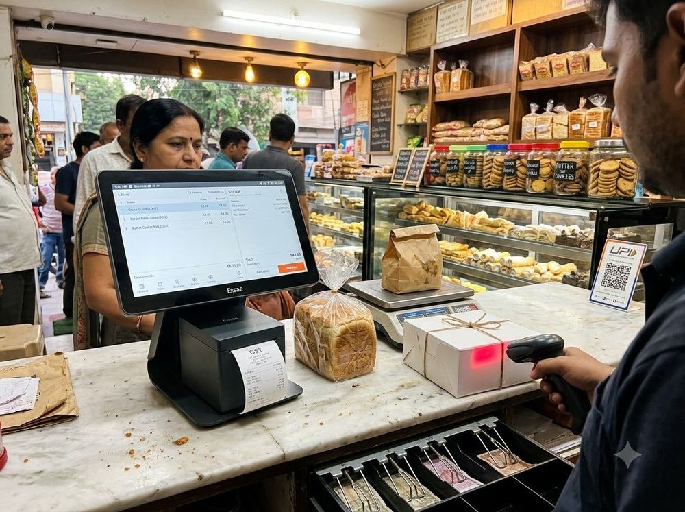 Cashier printing bill