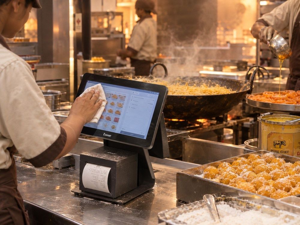 POS hardware handle sugar dust, ghee and heat