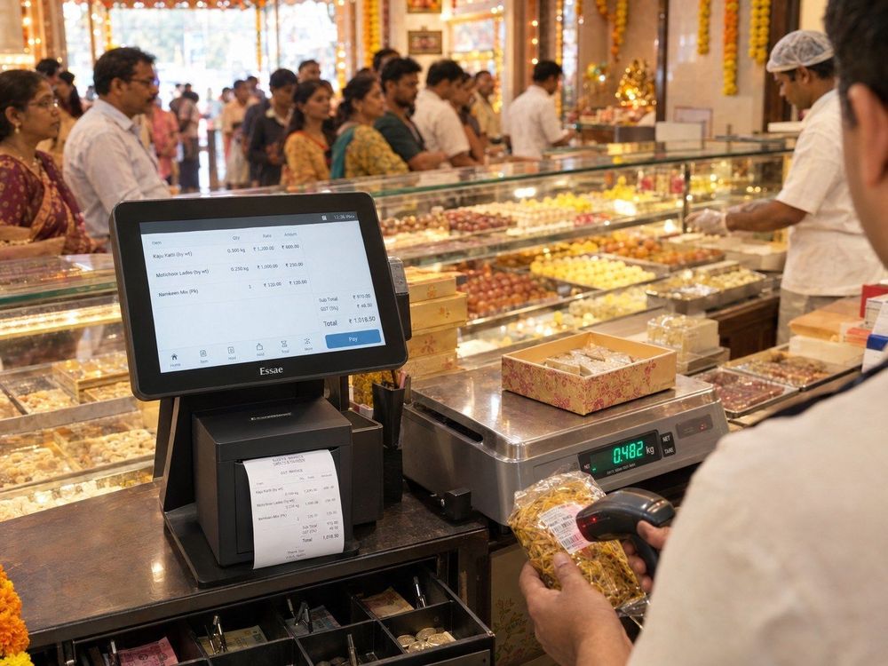 Sweet shop billing machine